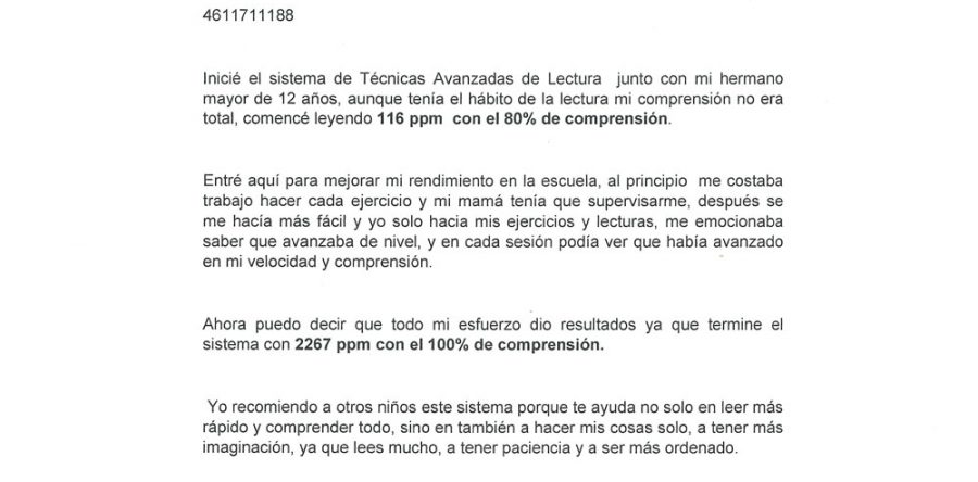 Alejandro S. R. Estudiante de Primaria