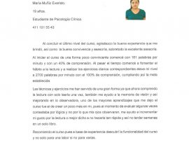 María M. E. Estudiante de Psicología Clínica