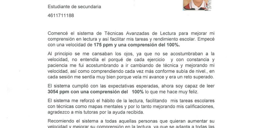 Fernando R. S. Estudiante de Secundaria