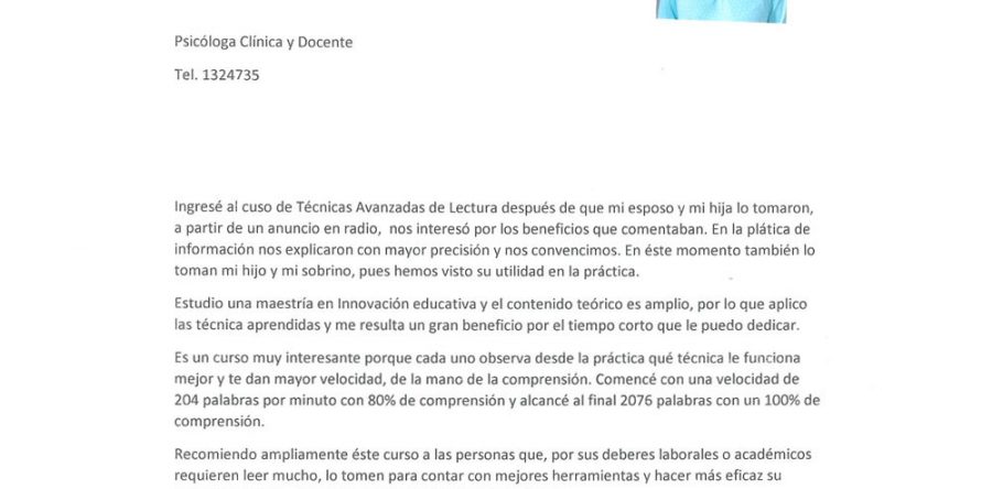 Karina Isabel G. C. Psicóloga clínica y Docente