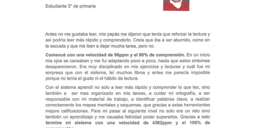 Pablo Joel G. L. Estudiante de 3ro de primaria