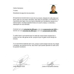 Carlos Camarena – Estudiante de Secundaria
