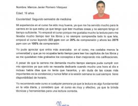 Marcos Javier Romero V. – Estudiante de Medicina