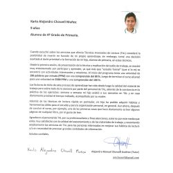 Karlo Alejandro C. M. – Alumno de Primaria
