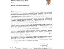 Karlo Alejandro C. M. – Alumno de Primaria